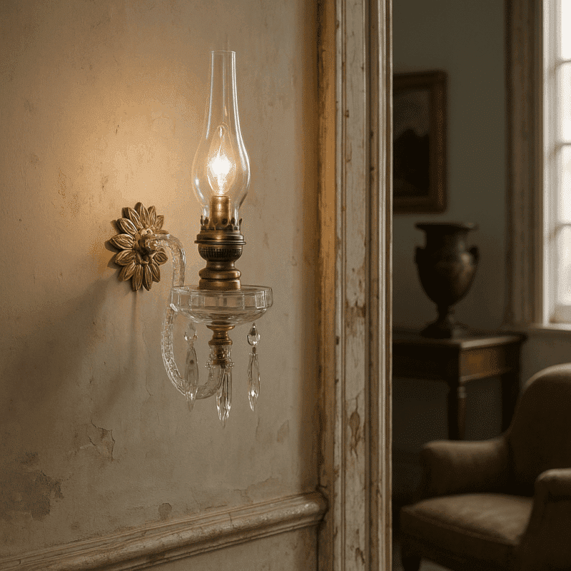 Coppia Appliques in Cristallo Vintage XX Secolo