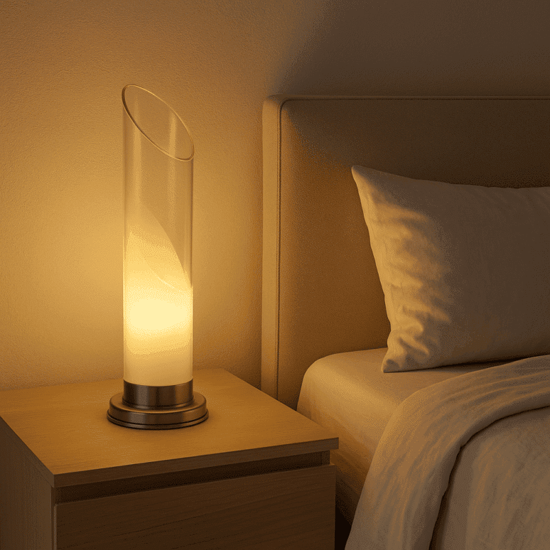 Lampada da tavolo anni ’70 in vetro e alluminio