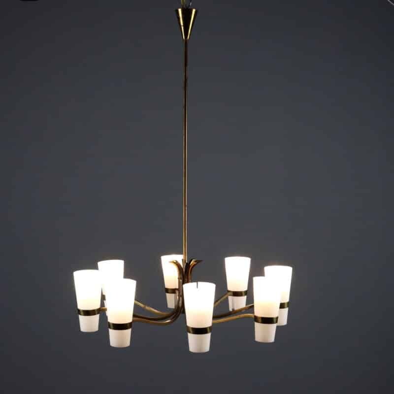 Lampadario Anni '60 a Otto Punti Luce