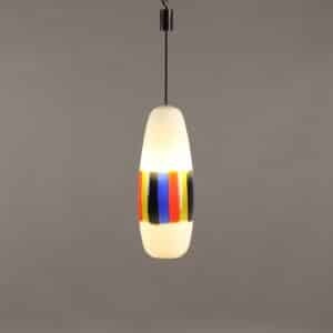 Lampada anni ’60 in vetro multicolore attribuita a Vignelli