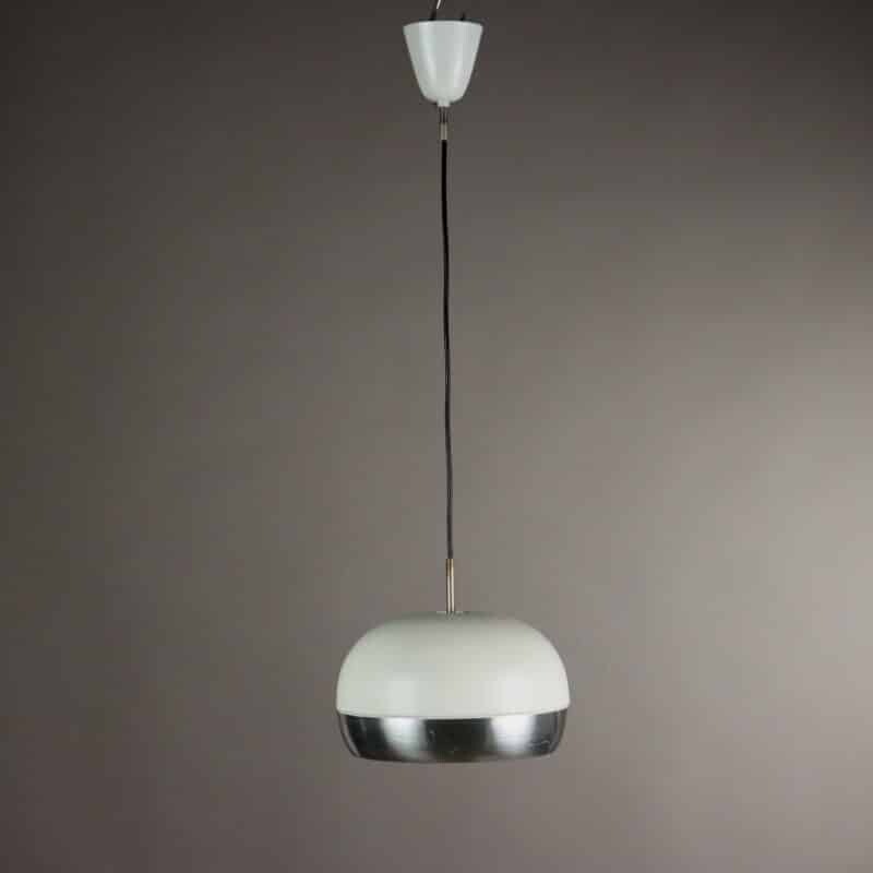 Lampada Sospesa Anni ’60 in Alluminio Cromato