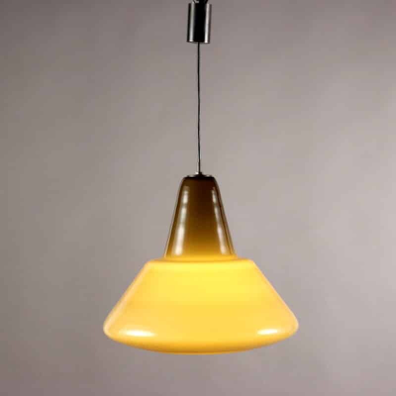 Lampada a Sospensione Anni '60 in Vetro Soffiato