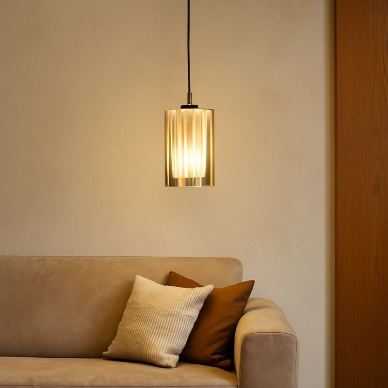 Lampada a soffitto vintage Anni '70 in vetro rosa e nero